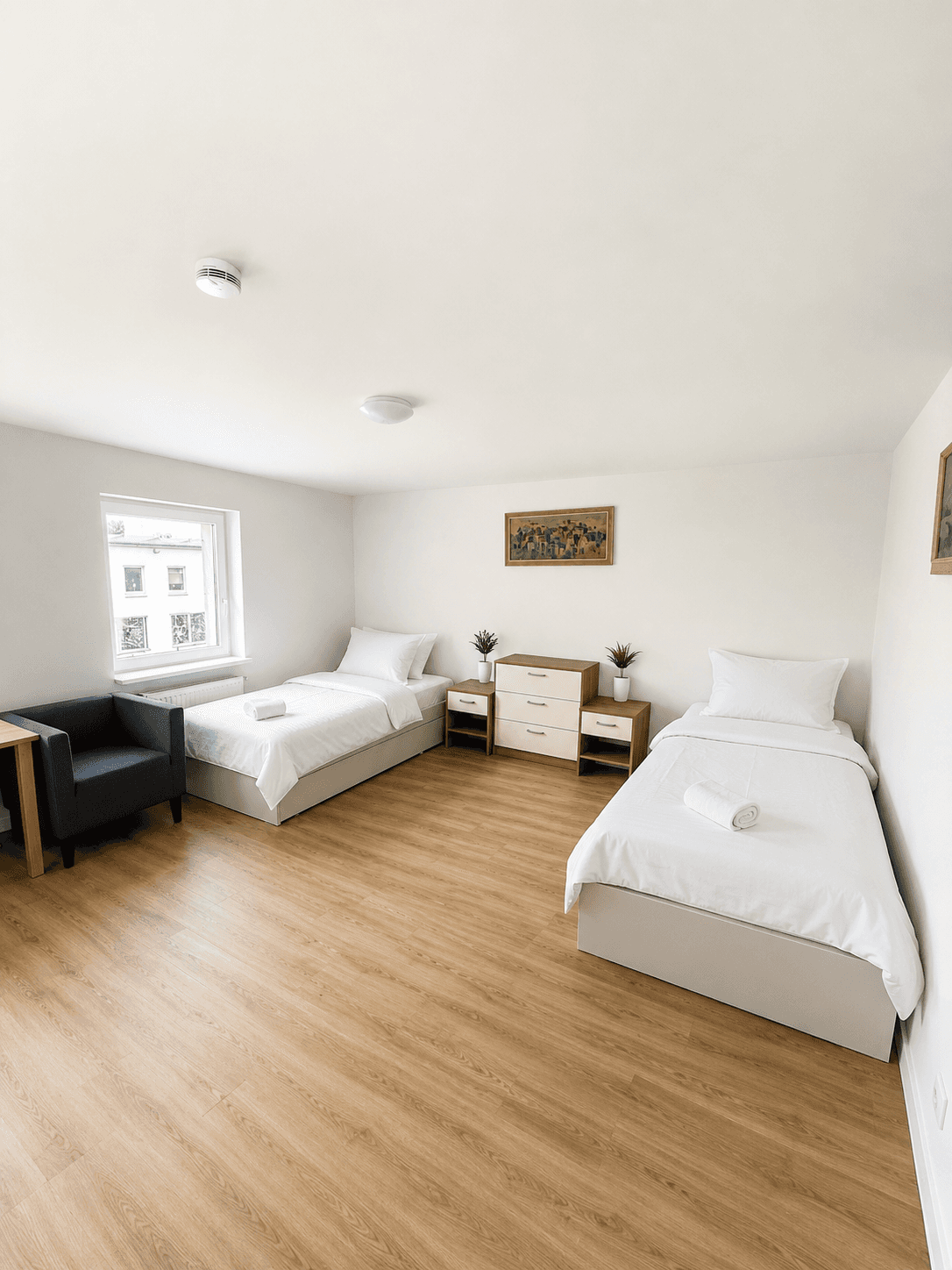 Doppelzimmer – Perfekt für Paare oder Kollegen. Viel Platz, moderne Ausstattung und flexible Anreise.